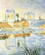 Vincent Van Gogh The Seine with the Pont de Clichy (nn04) oil painting artist